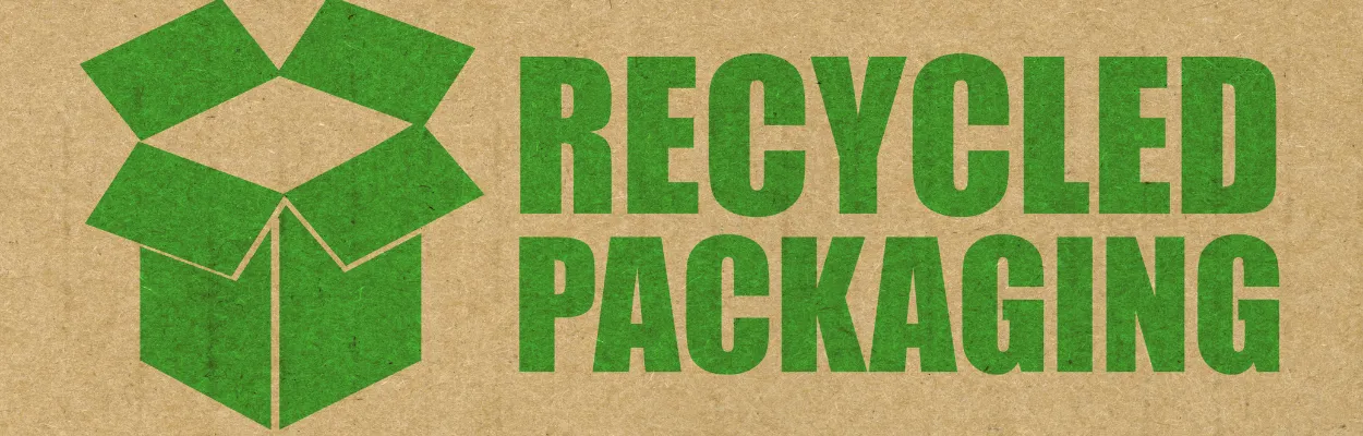 Znak recyklingu na kartonowym opakowaniu